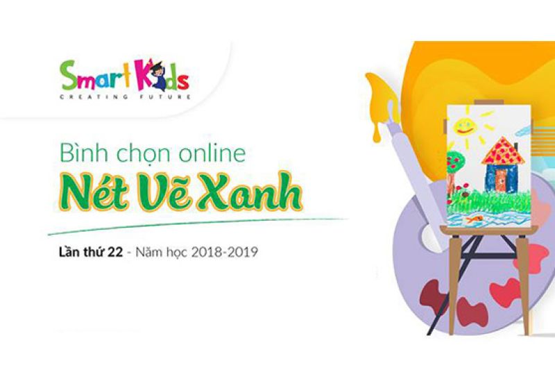 Smartkids tổ chức bình chọn tranh suất sắc của thí sinh tại chung khảo Nét Vẽ Xanh lần thứ XXII