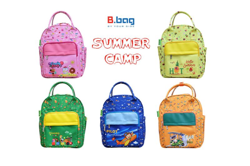 B.Bag tung BST balo mẫu giáo Summer Camp: xua tan cái nóng mùa hè