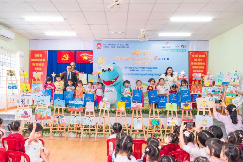 GẦN 300 TÀI NĂNG NHÍ HỘI TỤ TẠI VÒNG CHUNG KẾT CUỘC THI “BÉ VẼ SÁNG TẠO CÙNG BITEX” NĂM HỌC 2024 – 2025