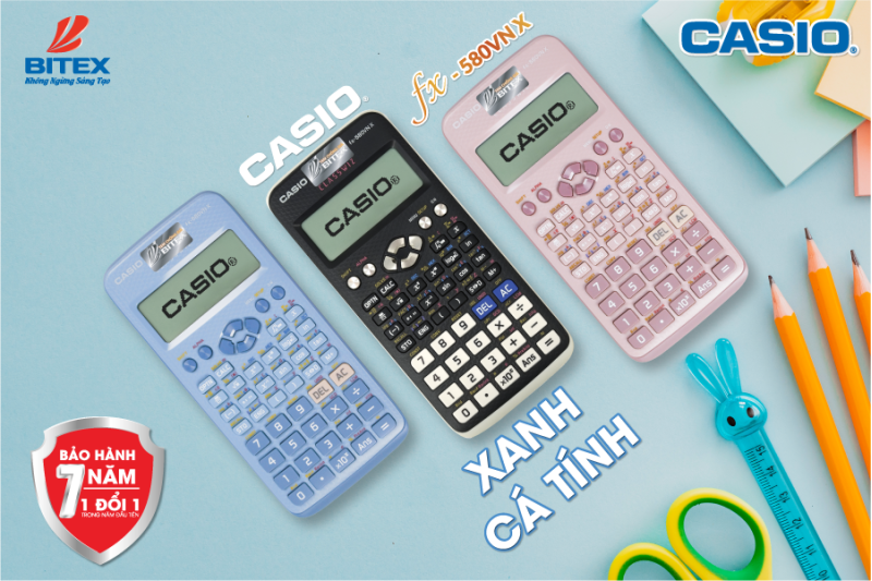 Máy tính khoa học Casio fx-580VN X “lột xác” ngoại hình với phiên bản sắc màu