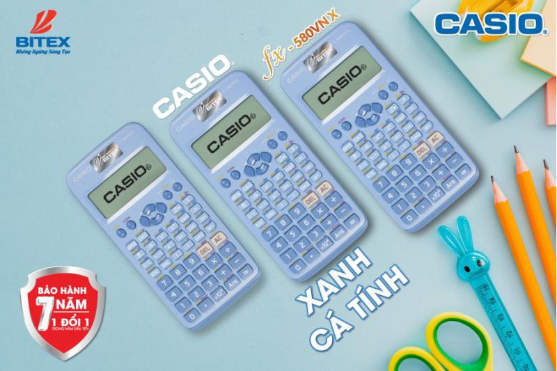 Casio fx-580VN X Sắc màu cùng bạn tự tin vượt vũ môn