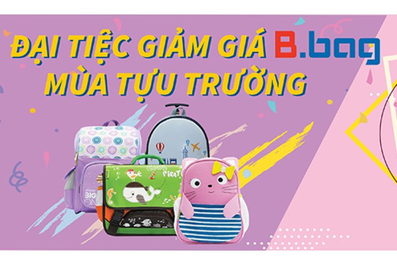 “Đại tiệc” giảm giá SIÊU SỐC Cặp, balo B.bag mùa tựu trường