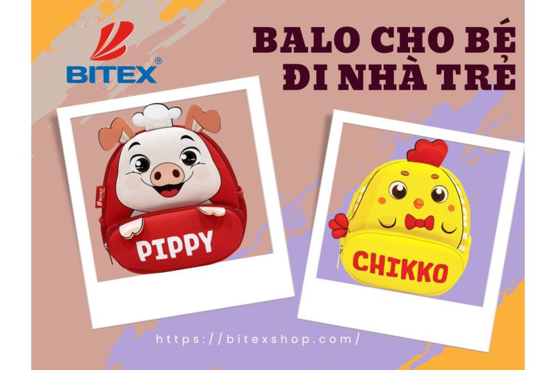 [Mẫu mới] Balo cho bé đi nhà trẻ chống thấm nước, thú cưng 3D