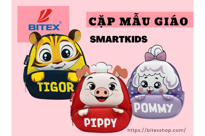 Top 5 cặp mẫu giáo in hình thú cưng 3D thương hiệu Smartkids