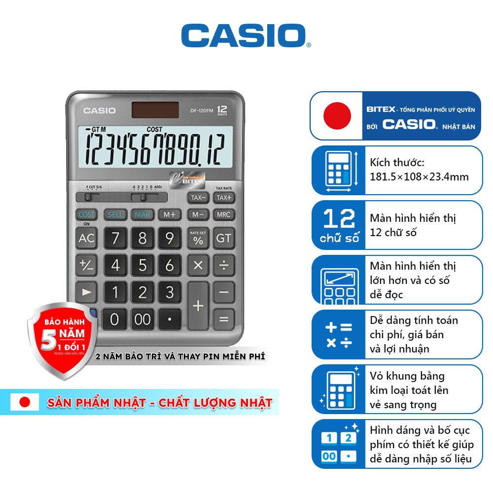 Máy tính Casio DF-120FM