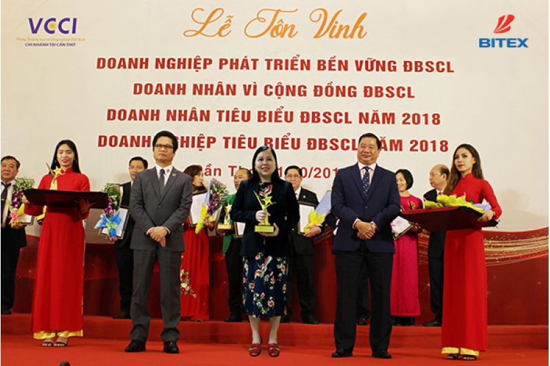 Tổng Giám đốc BITEX xuất sắc nhận giải thưởng Doanh nhân tiêu biểu khu vực ĐBSCL năm 2018