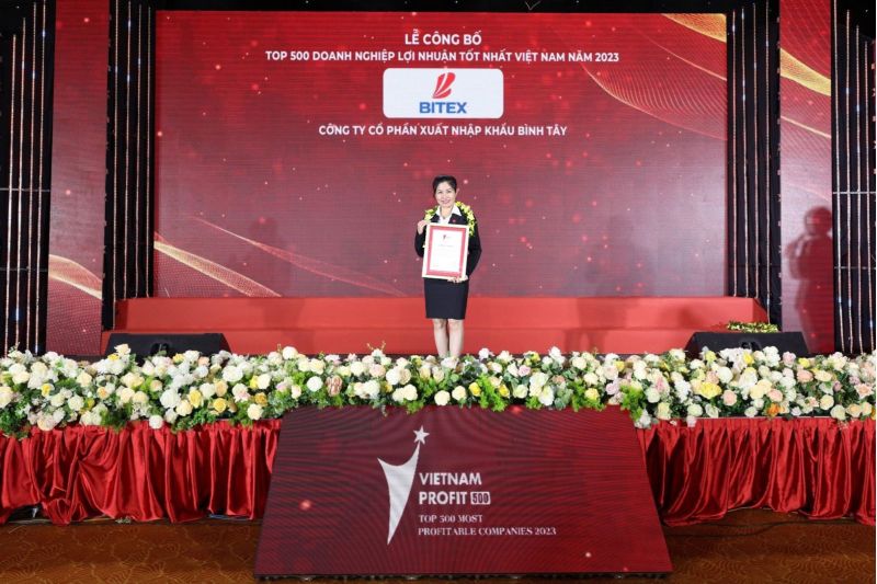 Công ty BITEX nhận giải thưởng Top 500 Doanh Nghiệp Lợi Nhuận Tốt Nhất Việt Nam (PROFIT500) năm 2023