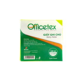 Giấy ghi chú Officetex 3 x 3 màu xanh lá dạ quang