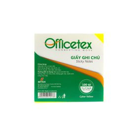 Giấy ghi chú Officetex 3 x 3 màu vàng dạ quang
