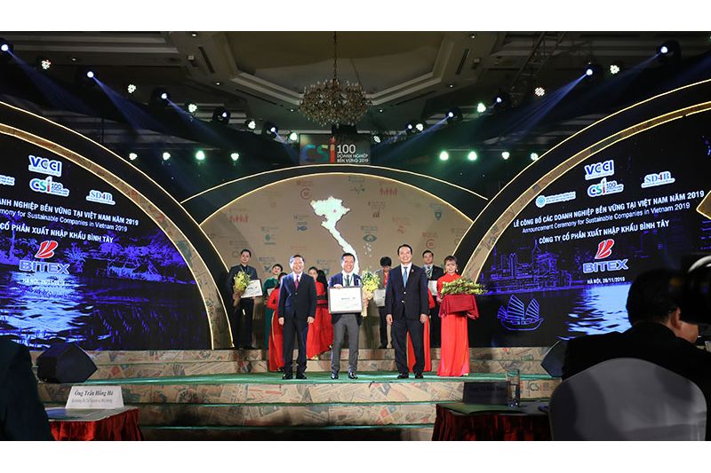 Công ty BITEX lọt vào Top 100 Doanh nghiệp phát triển bền vững 2019
