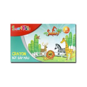 Sáp màu Safari 18 màu khay giấy SK15-005