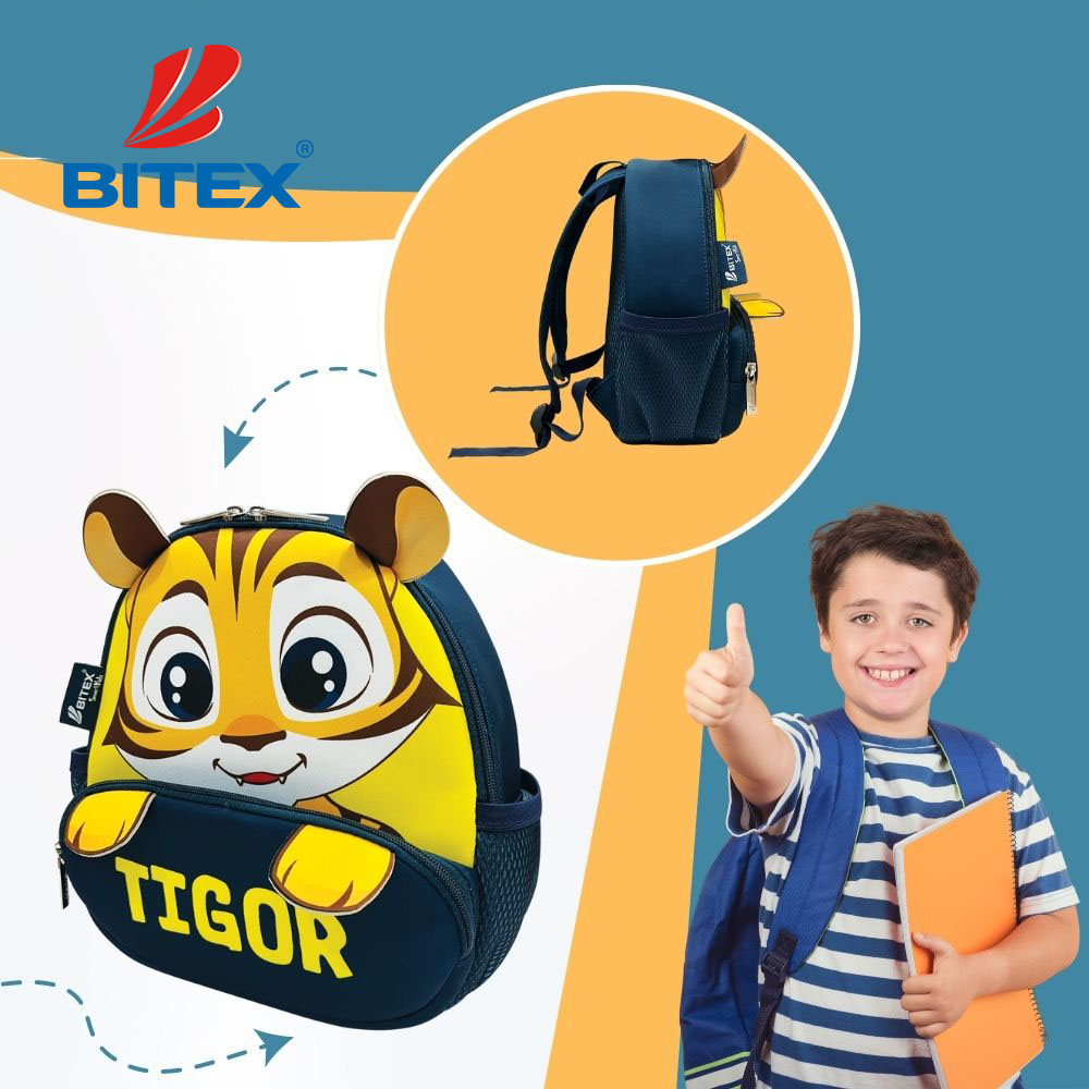 Balo cho bé trai Cute Pets-Tigor B-042 nhiều ngăn tiện lợi