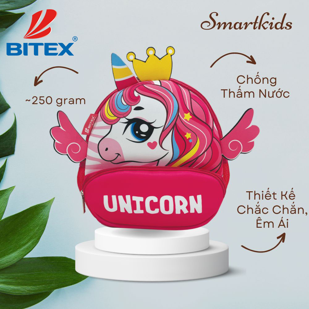 Balo dành cho bé gái Cute Pets-Unicorn B-019 thiết kế êm ái