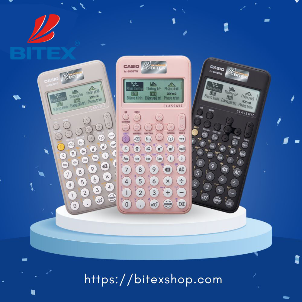 Máy tính bấm tay Casio phân phối độc quyền bởi công ty Bitex
