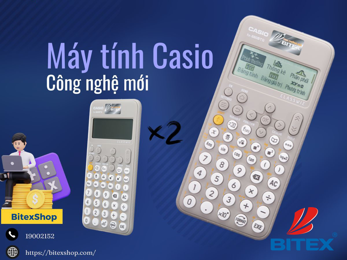 Máy tính bấm tay Casio với công nghệ mới nhất mang đến hiệu suất ưu việt