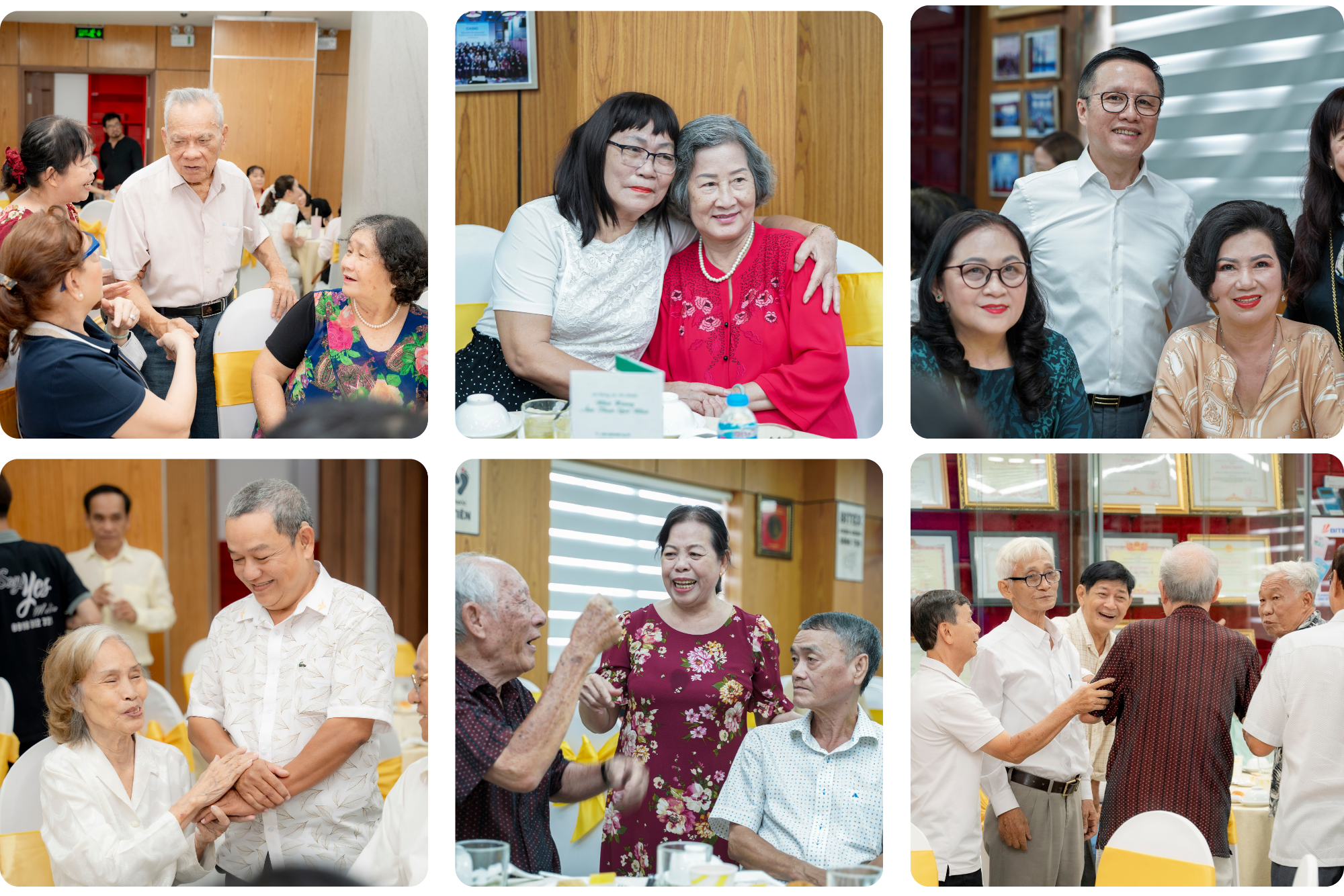 Niềm vui ngày gặp lại được hiện rõ trên nét mặt rạng rỡ của những khách mời tham dự buổi họp mặt