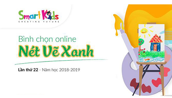 Smartkids tổ chức bình chọn tranh suất sắc của thí sinh tại chung khảo Nét Vẽ Xanh lần thứ XXII