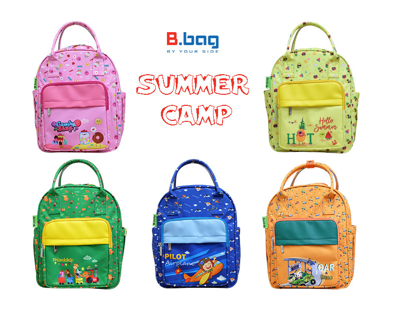 B.Bag tung BST balo mẫu giáo Summer Camp: xua tan cái nóng mùa hè