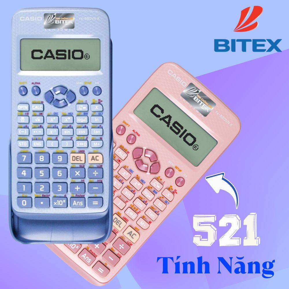 Máy tính Casio 580 đa dạng chức năng dung lượng bộ nhớ lớn