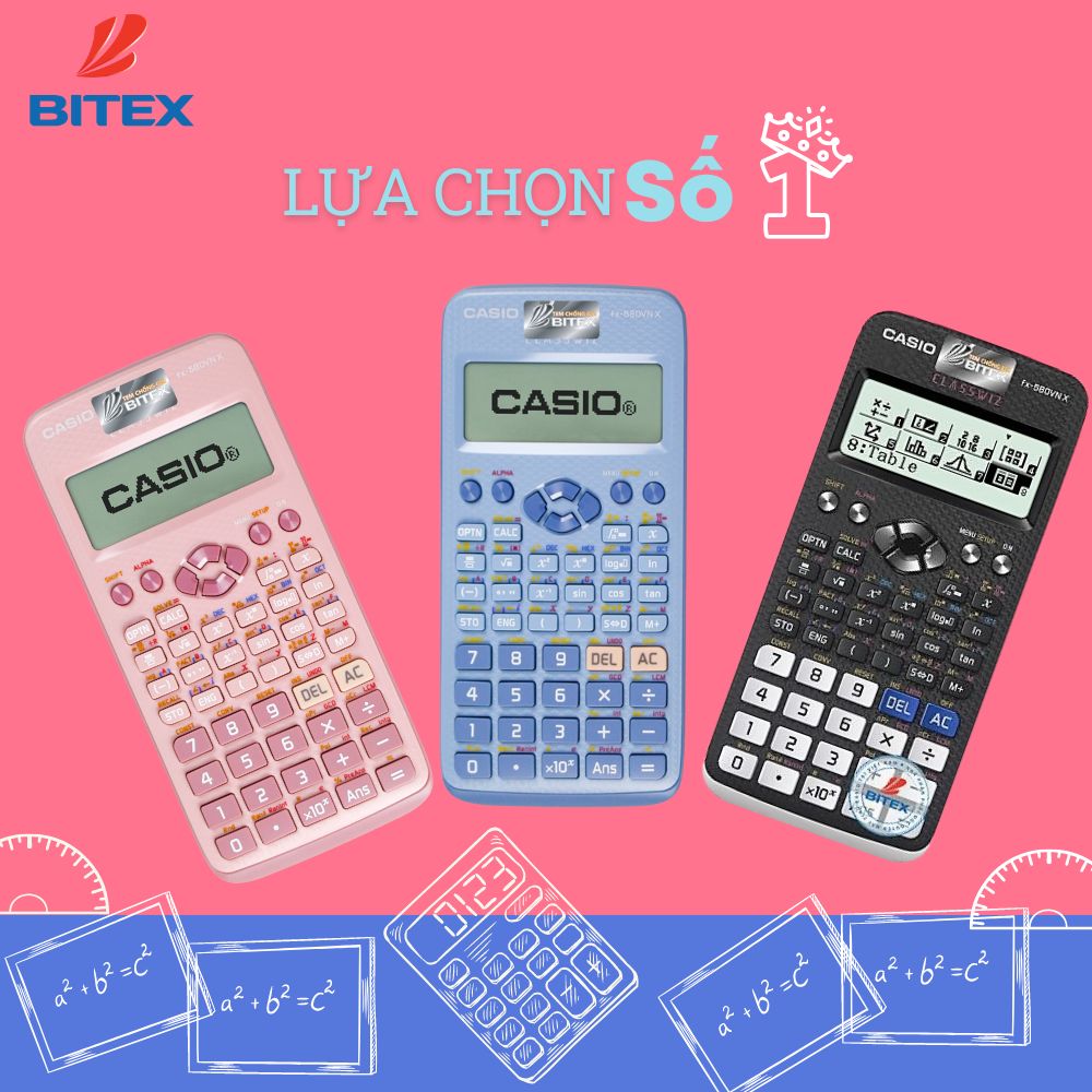 Máy tính Casio 580 với nhiều tính năng giúp thuận tiện trong học tập
