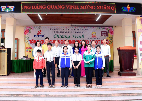 BITEX phối hợp cùng nhà sách Hải Vân (Quảng Trị), tài trợ dụng cụ học tập cho các em học sinh có hoàn cảnh khó khăn