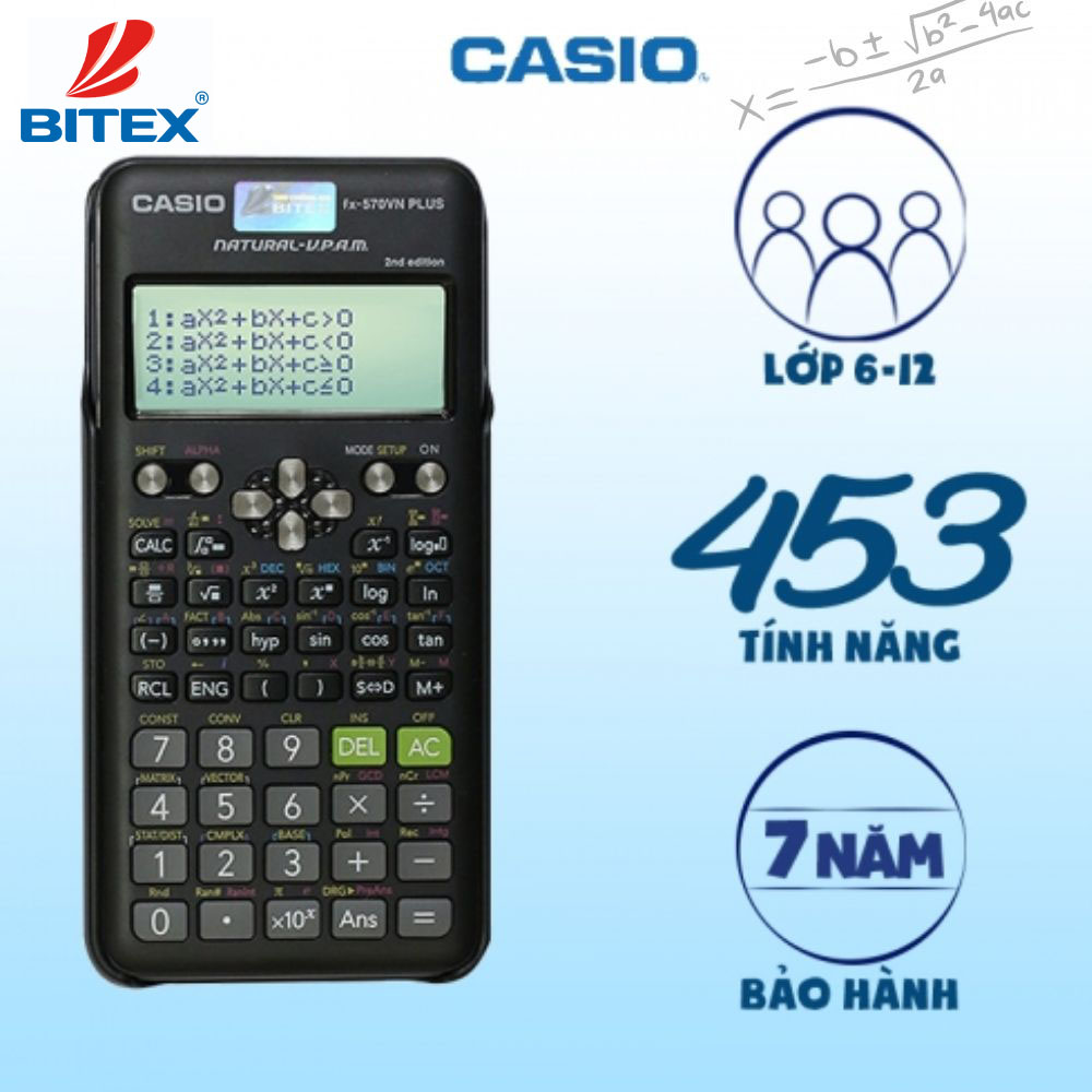 BITEX là nhà phân phối độc quyền dòng máy tính Casio 570vn Plus 