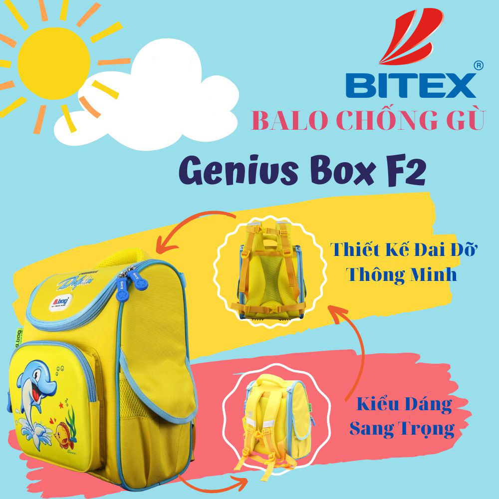 Balo Genius Box F2 có đai đỡ thông minh được ưa chuộng nhất 2023