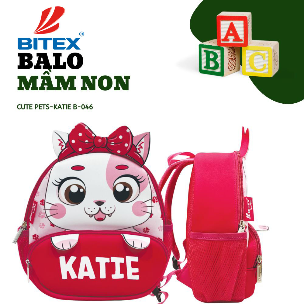 Balo mầm non Cute Pets-Katie B-046 chống nước, bền bỉ