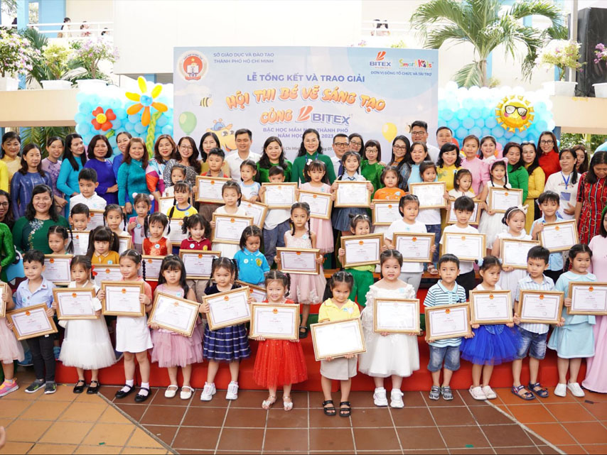 Lễ tổng kết và trao giải Hội thi Bé Vẽ Sáng Tạo cùng BITEX cấp thành phố năm 2022 - 2023