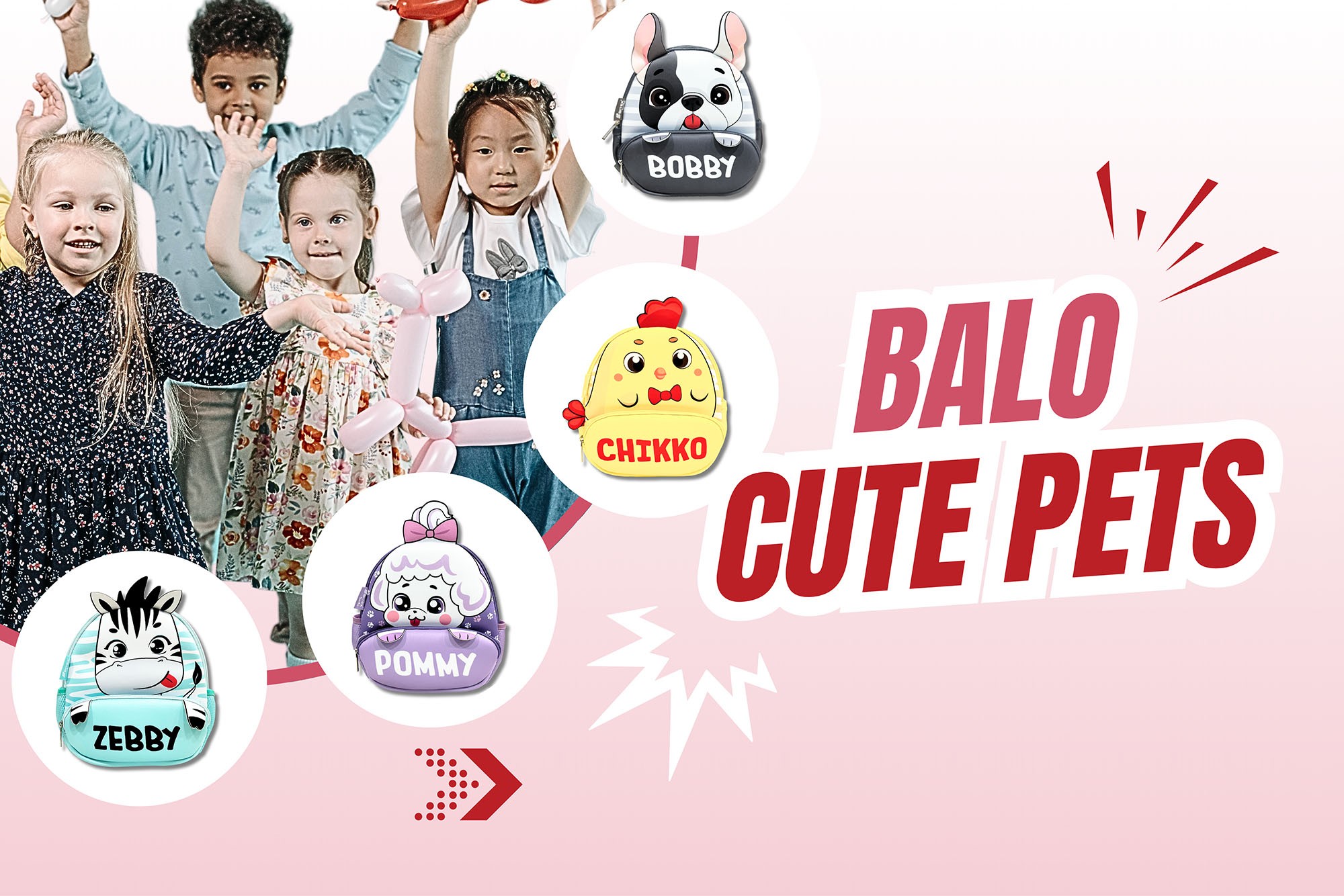 Top balo mẫu giáo thời trang – Cute Pets dẫn đầu xu hướng