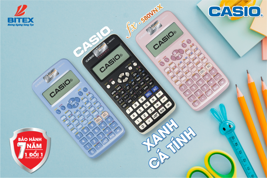 Máy tính khoa học Casio fx-580VN X “lột xác” ngoại hình với phiên bản sắc màu