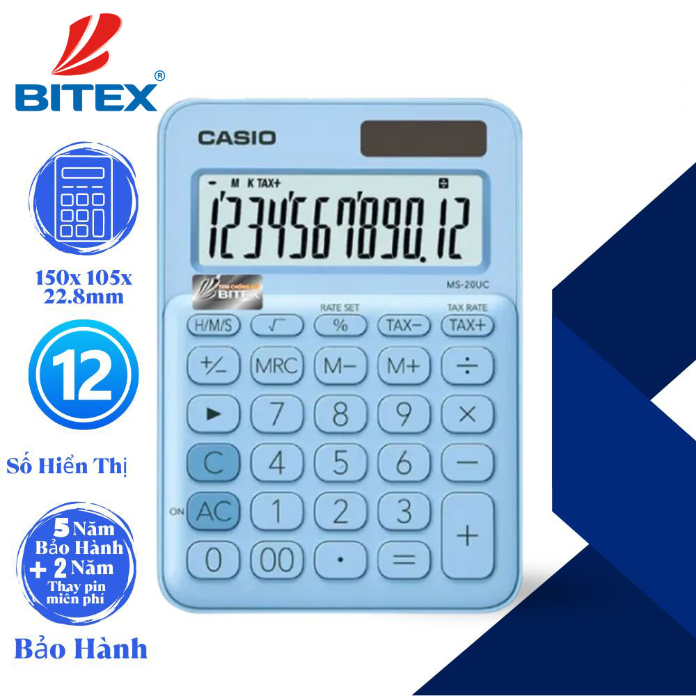 BITEX cung cấp máy tính Casio chính hãng bảo hành 5 năm 