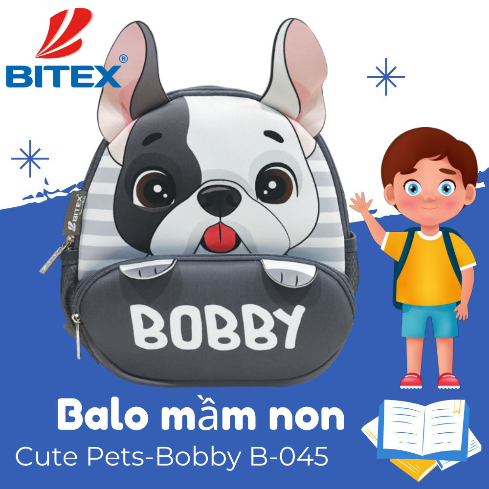 Balo mầm non Cute Pets-Bobby B-045 hoạ tiết thú cưng dễ thương 