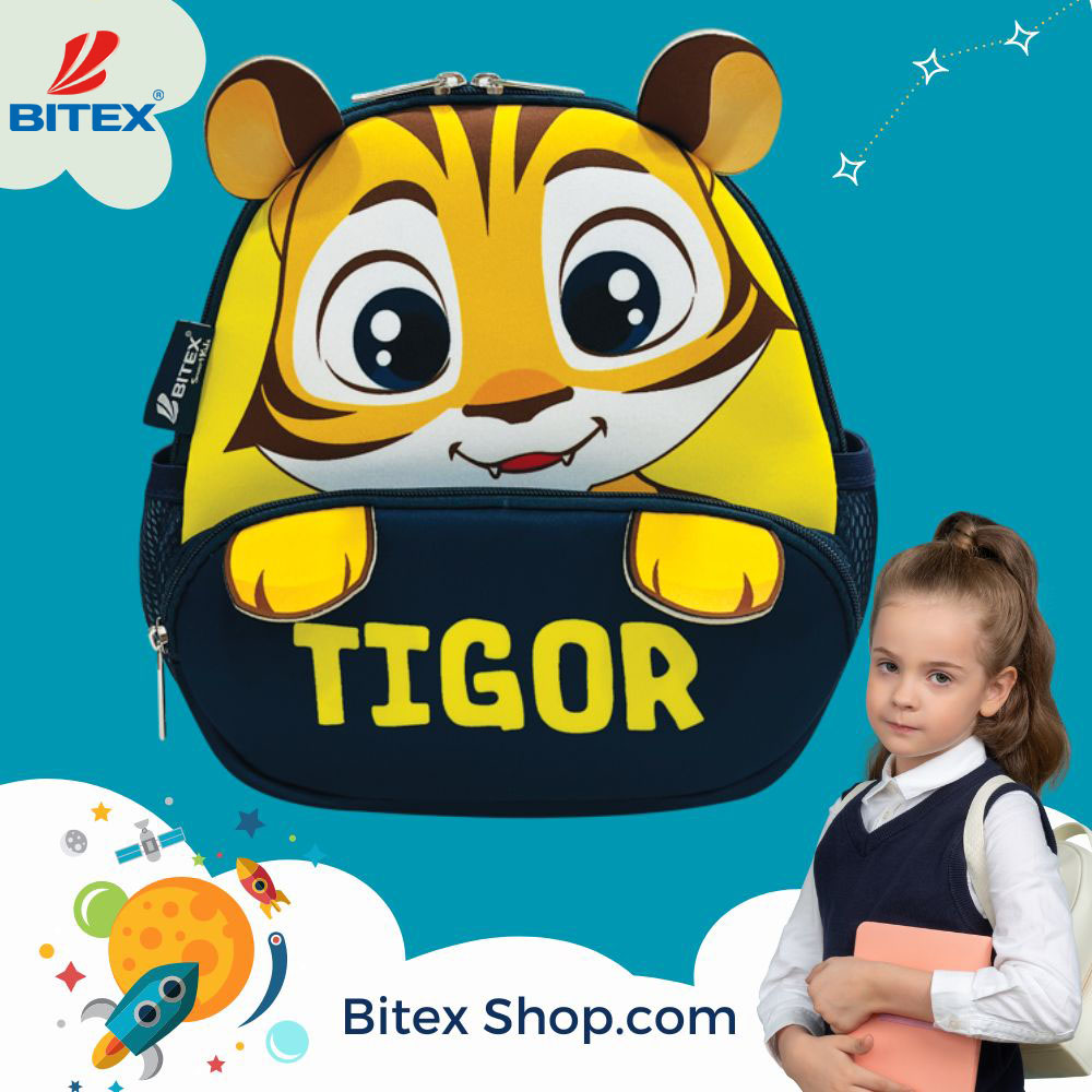 Balo mầm non Cute Pets-Tiger B-042 làm từ chất liệu bền bỉ