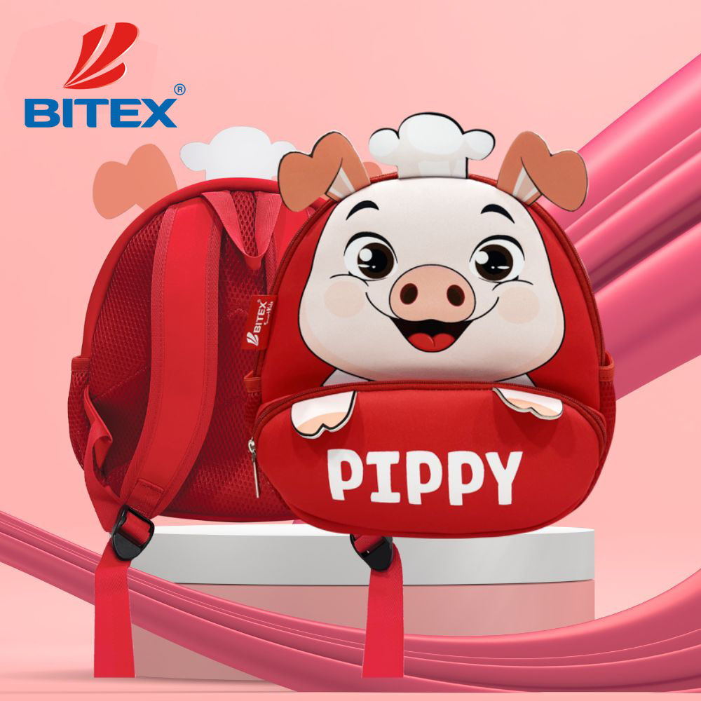 Balo Cute Pets-Pippy B-044 với hình ảnh chú lợn 3D nổi bật