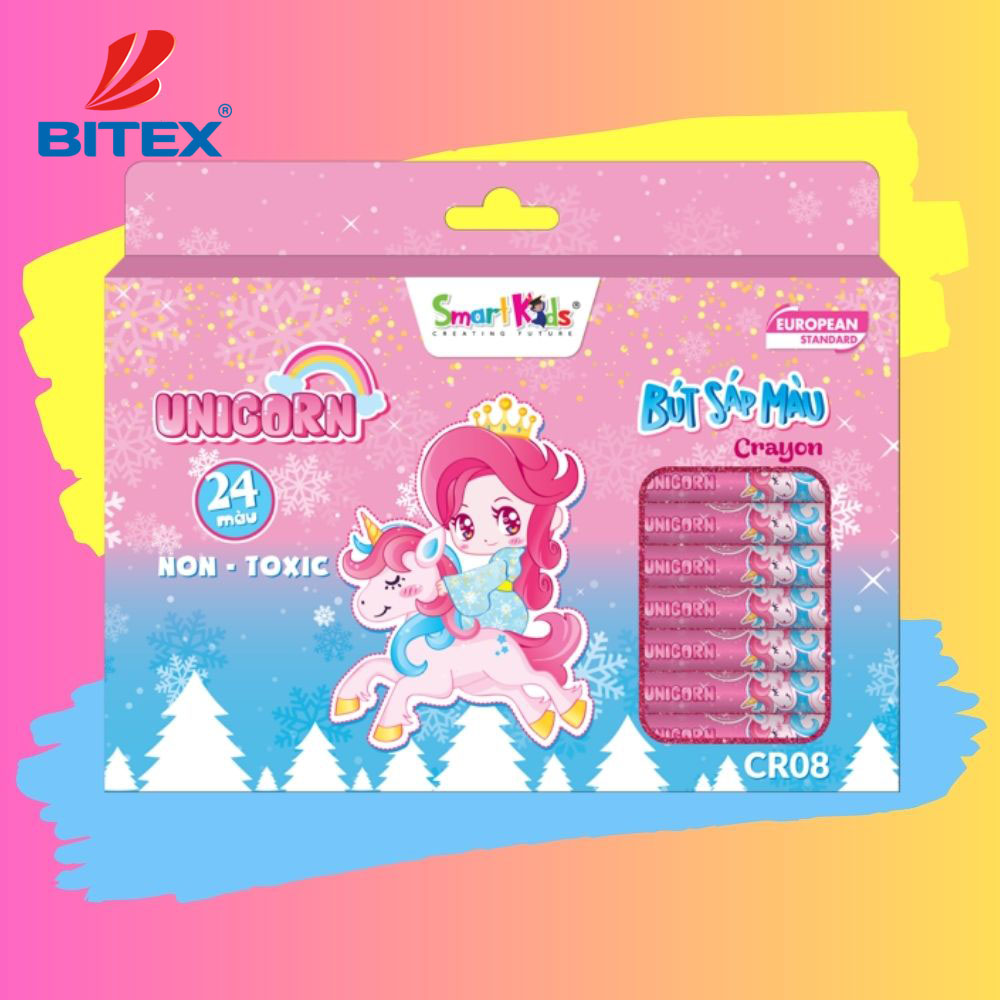 Bút sáp Unicorn CR08 lên màu chuẩn và đẹp