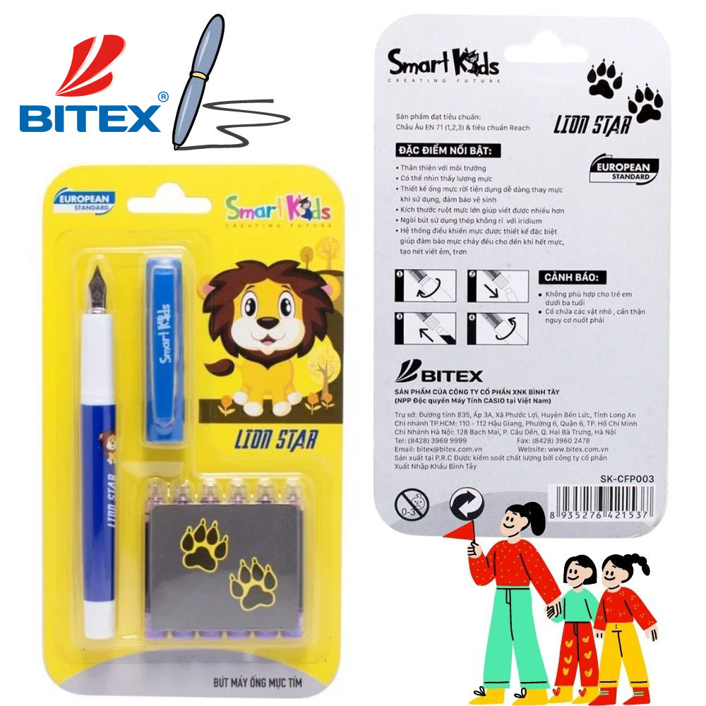 Bút máy SK-CFP003 thiết kế sư tử ngộ nghĩnh và siêu dễ thương