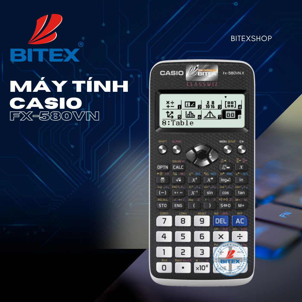 Máy tính casio fx-580vn x có thiết kế đẹp mắt