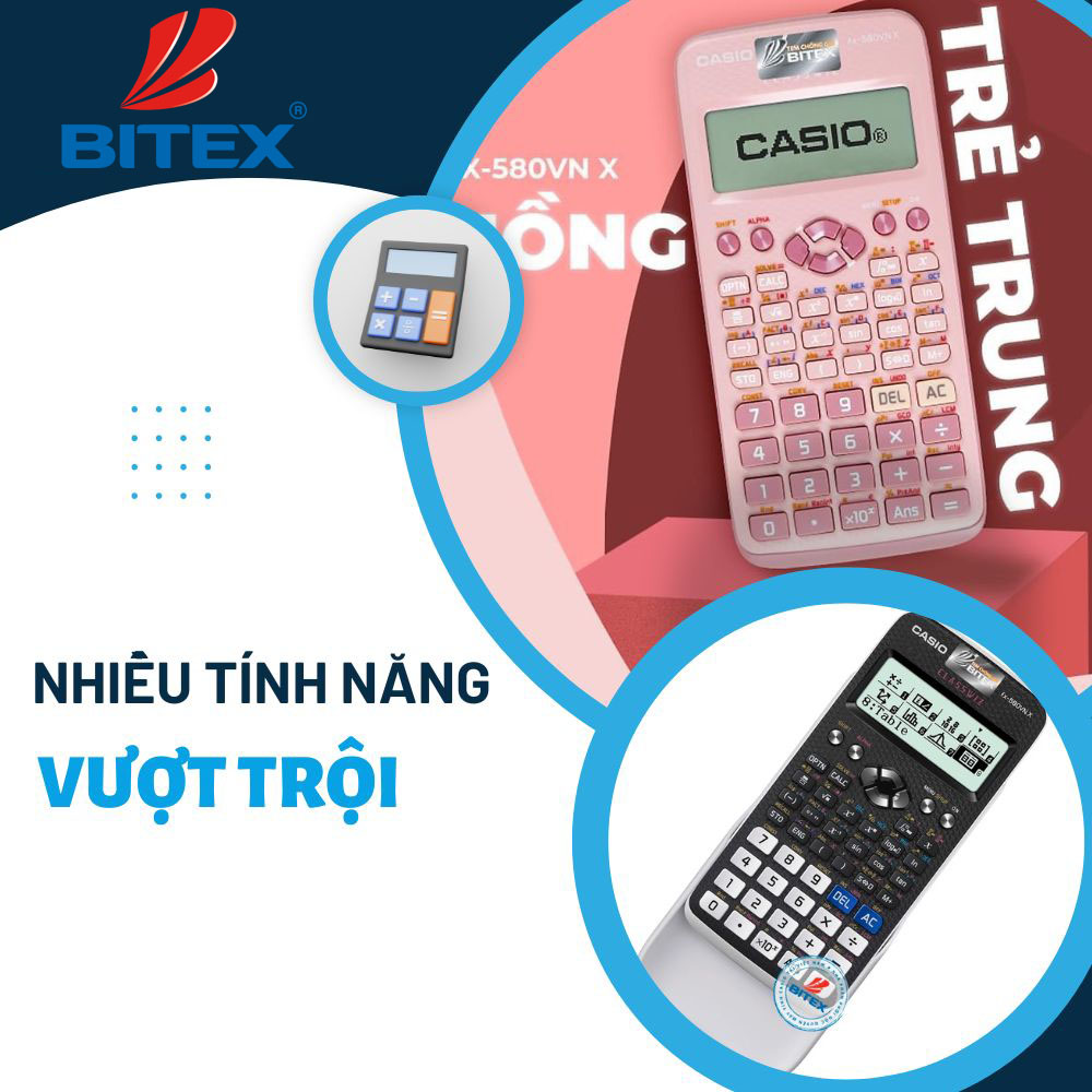 Casio fx 580VN X có nhiều tính năng vượt trội dành cho học sinh