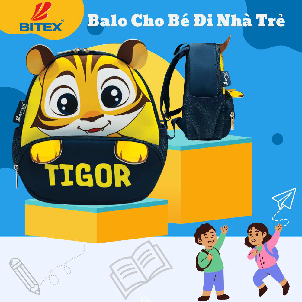 Balo cho bé đi nhà trẻ Cute Pets-Tigor B-042 ưa chuộng nhất 2023