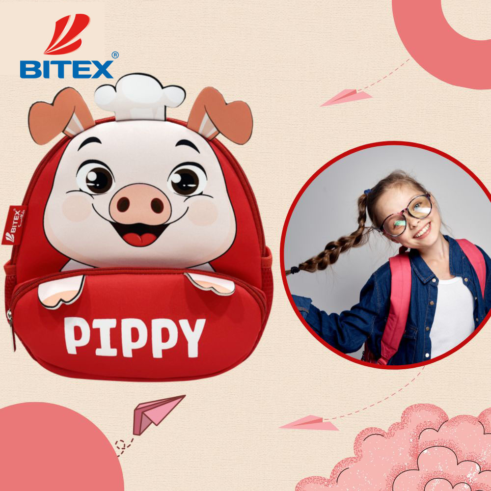 Cặp trẻ em mẫu giáo Cute Pets-Pippy B-044 chất liệu siêu nhẹ 