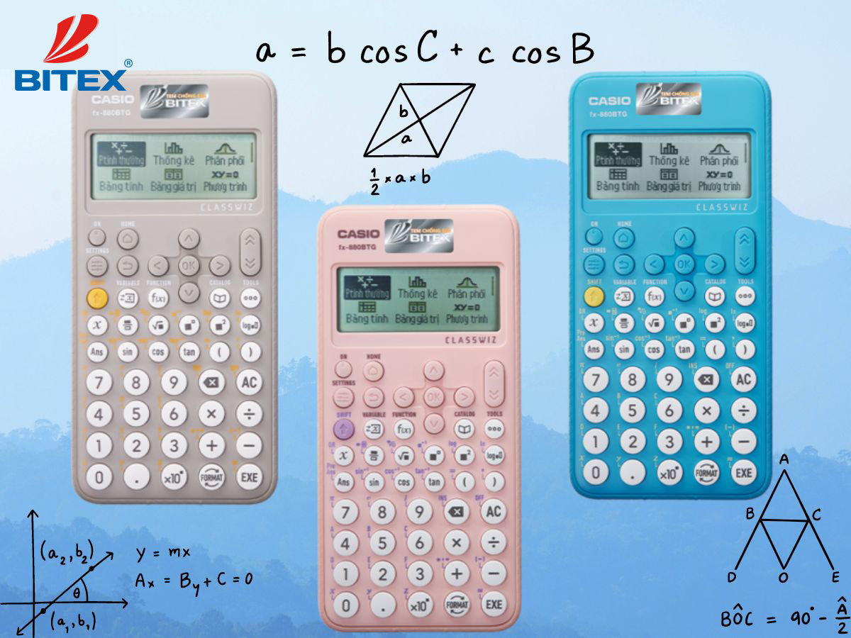 Những loại máy tính cầm tay Casio nào được mang vào phòng thi