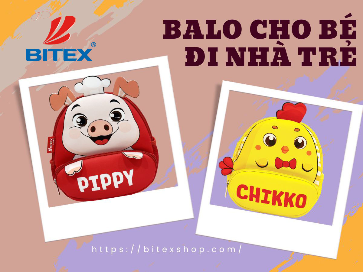 [Mẫu mới] Balo cho bé đi nhà trẻ chống thấm nước, thú cưng 3D