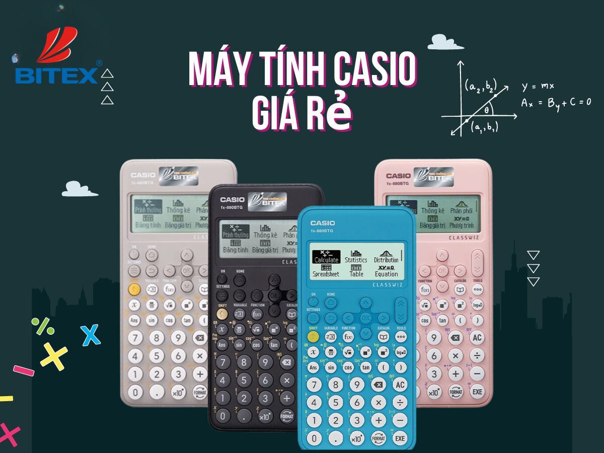 Máy tính Casio giá rẻ: Hỗ trợ học sinh hiệu quả, tiết kiệm chi phí