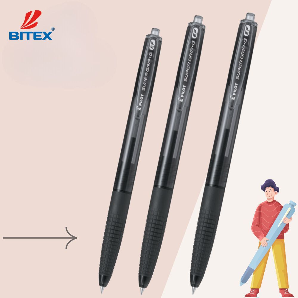 Bút bi Super Grip.G BPGG-8R-EF-B mực ra liên tục viết không lem