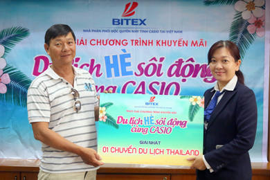 Giải thưởng chương trình “Du lịch hè sôi động cùng Casio” đã có chủ