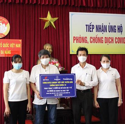 Chuyến xe tiếp sức của BITEX GROUP đã đến nơi tuyến đầu chống dịch