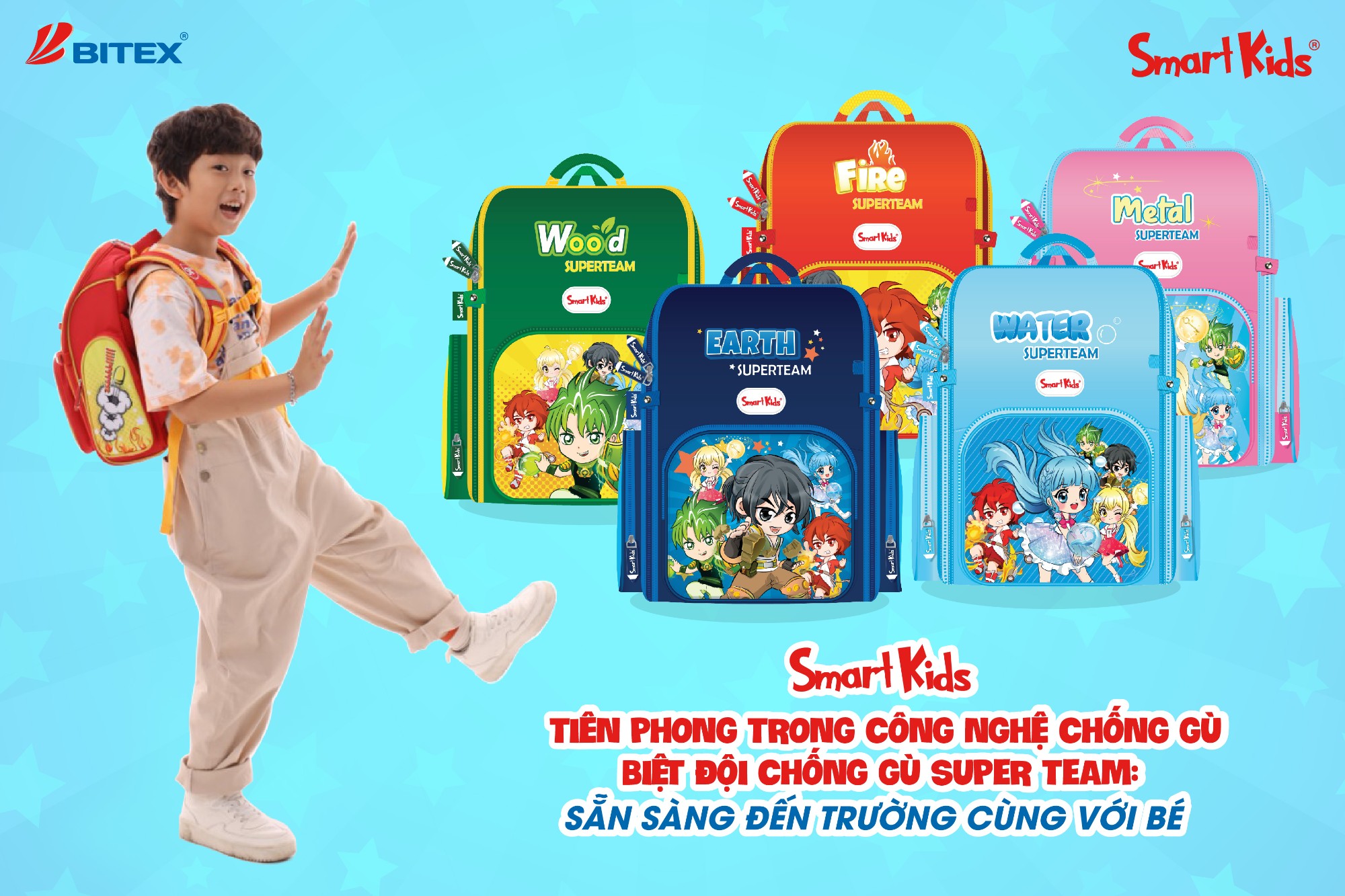 Biệt đội Super Team – Biệt đội balo chống gù của SMARTKIDS