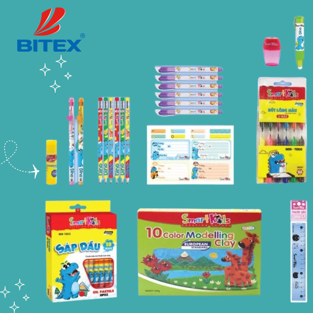 Bộ dụng cụ học tập Dino được các bé yêu thích lựa chọn nhiều