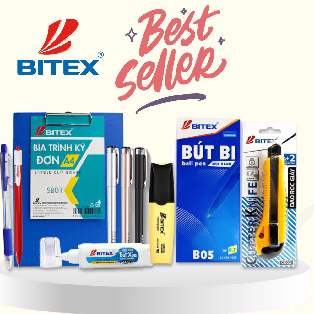 Văn phòng phẩm tại Bitex ở Quận 1 bán bút bi chạy nhất
